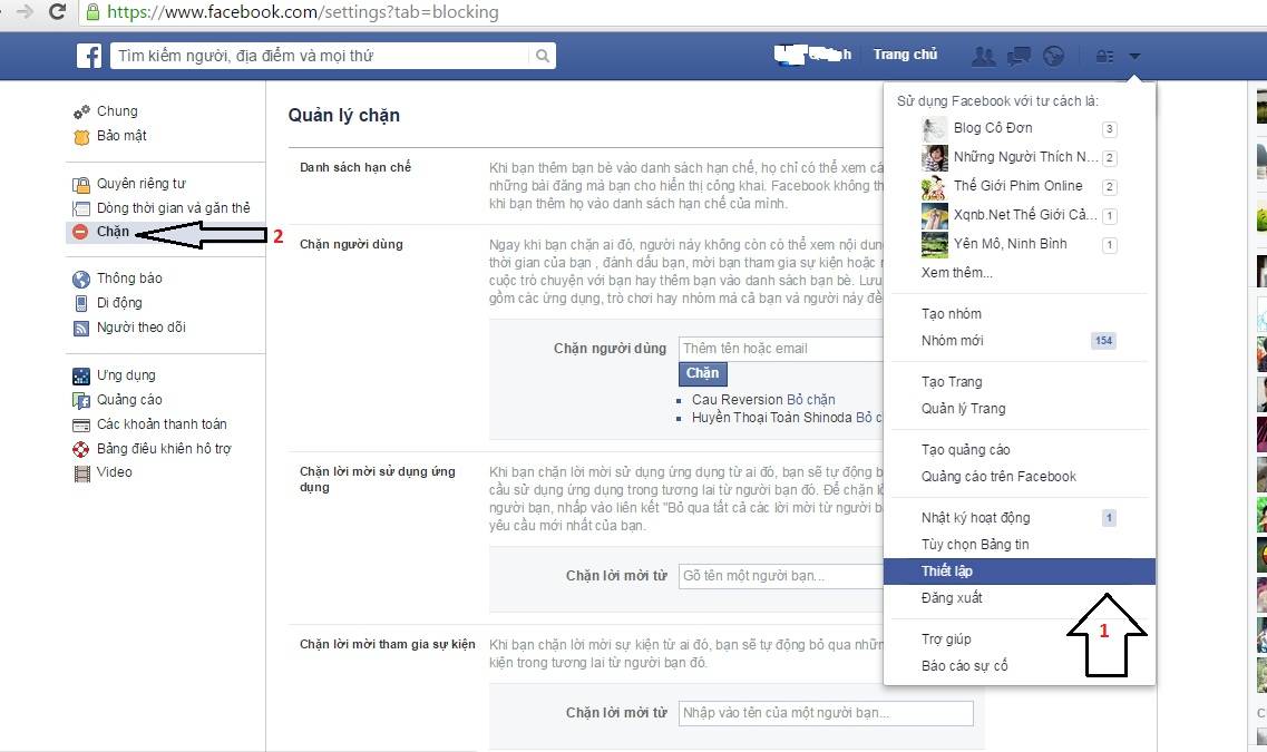 Hướng dẫn cách chặn lời mời chơi game trên Facebook