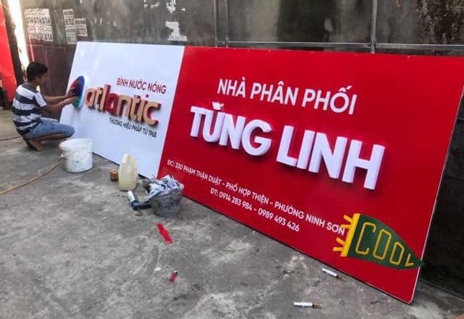 Làm biển quảng cáo Alu, Mica, chữ nổi tại Ninh Bình